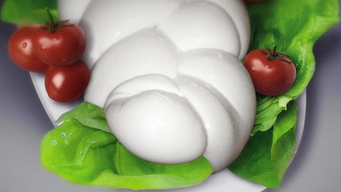 treccia di mozzarella di bufala